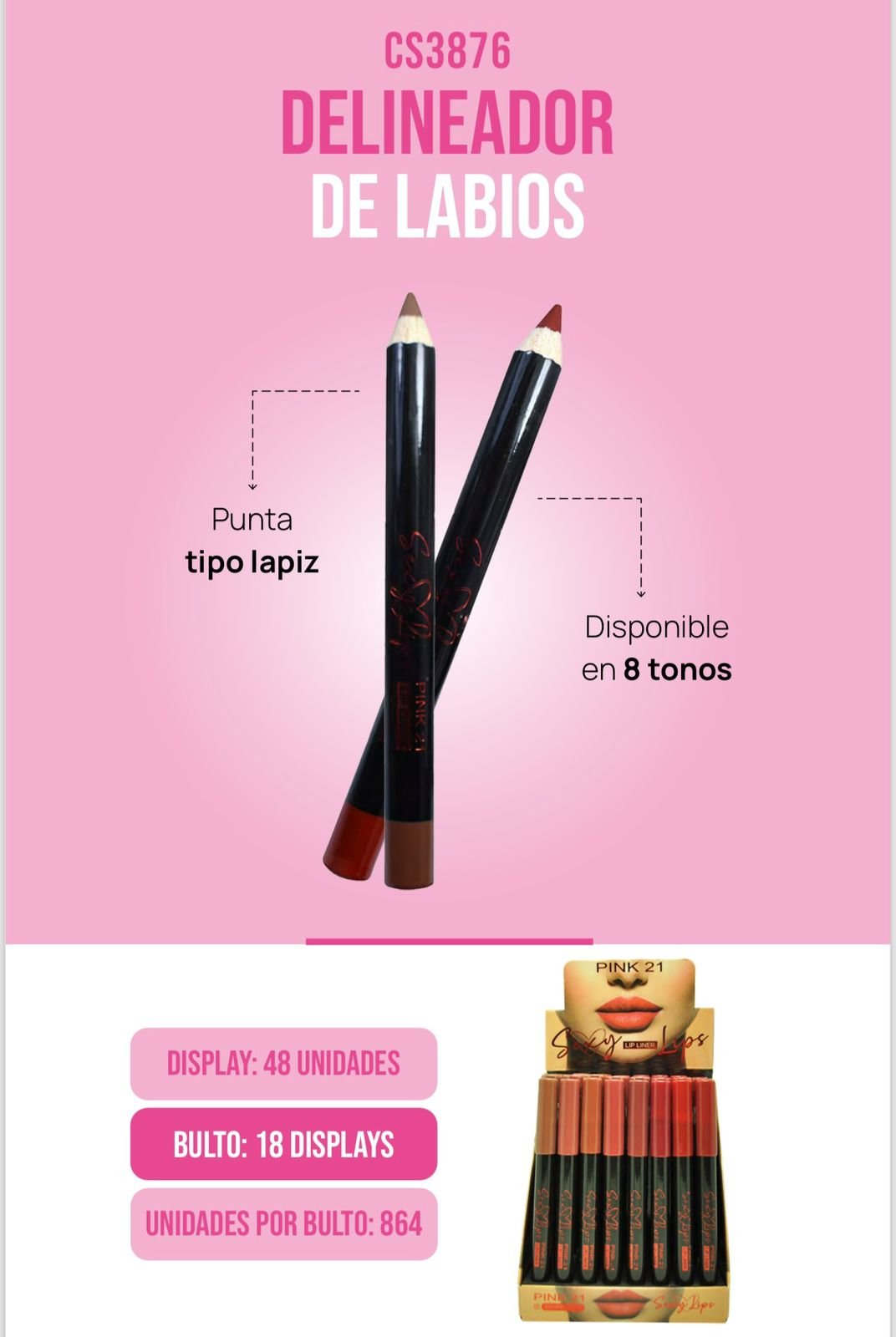 Delineador de Labios CS 3876