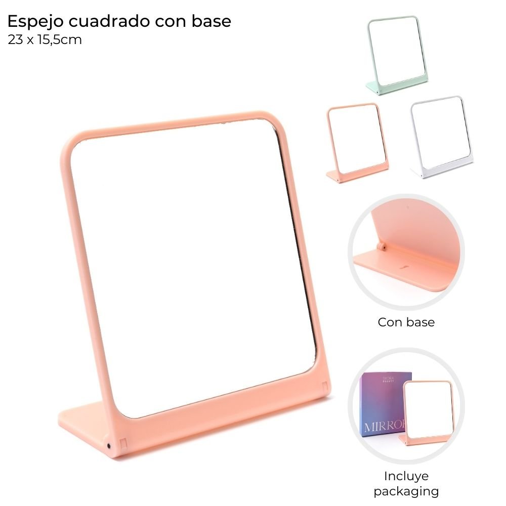 Espejo Cuadrado con Base 23cm x 15,5cm 39010