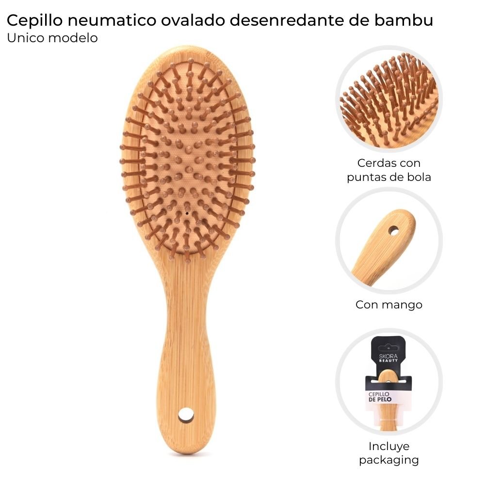 Cepillo Ovalado de Bambu art 39042