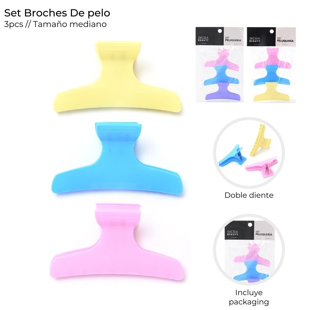 Set de Broches de Pelo x 3 unidades 38850