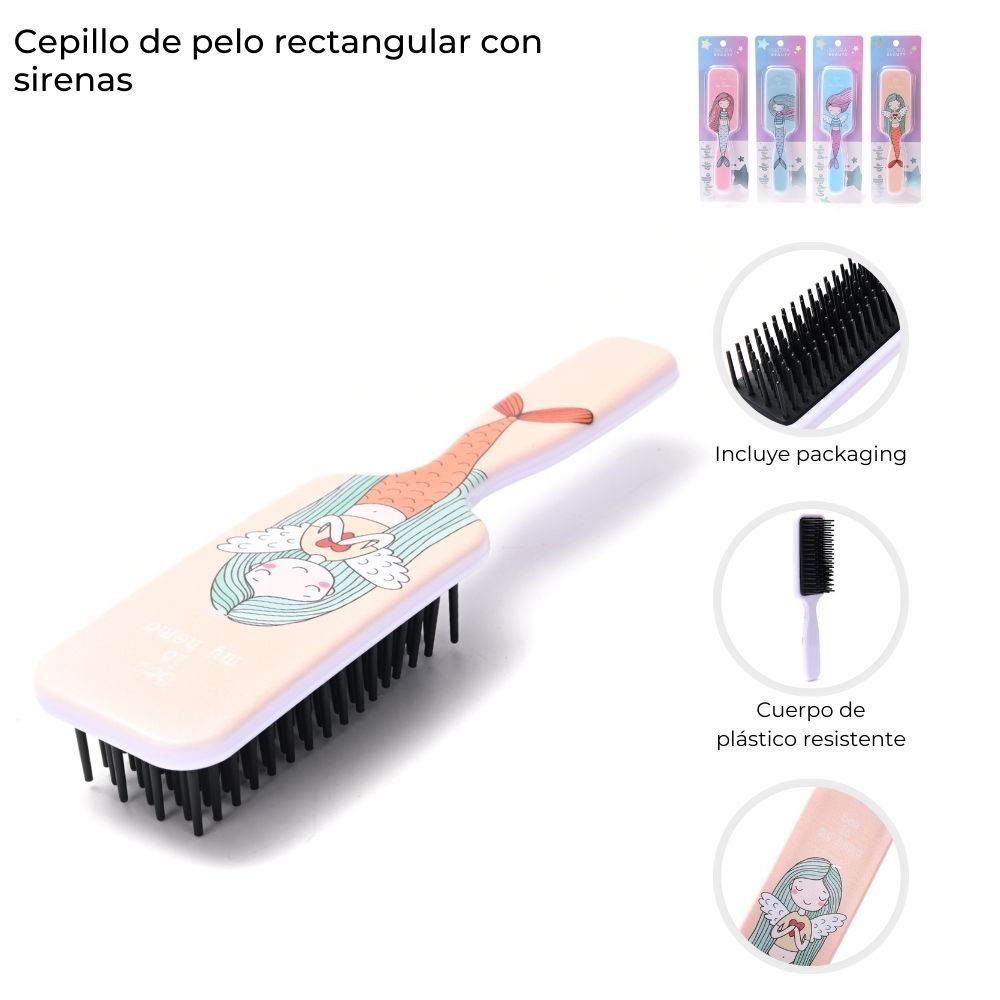 Cepillo Rectangular Decorado C43688