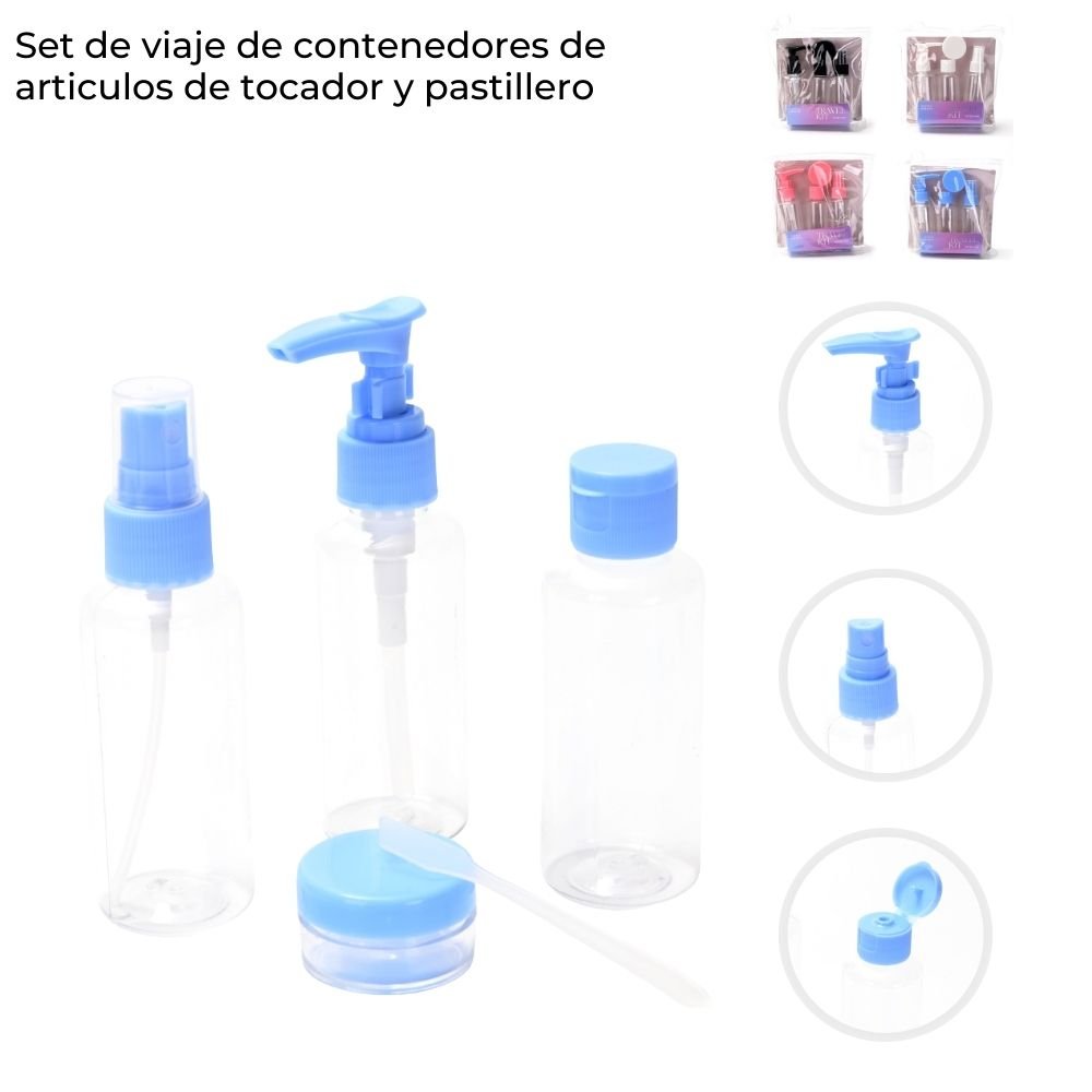Kit de viaje x 4 piezas Art 43697