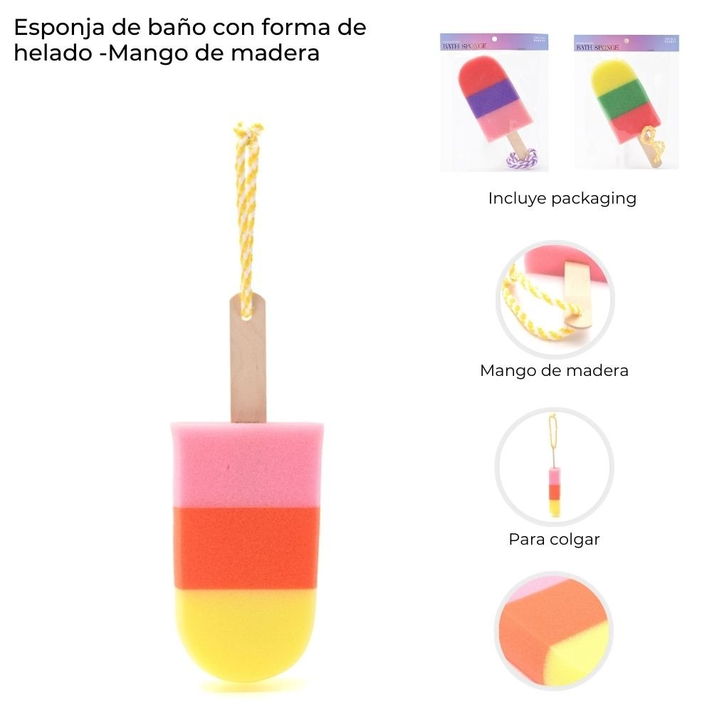 Esponja de baño con forma de helado 38966
