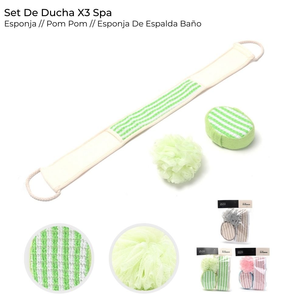 Set de Ducha x 3 Esponjas 38937