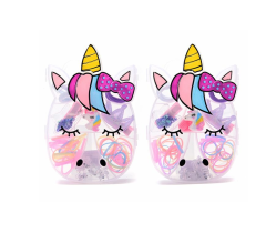 Caja forma unicornio con accesorios para el pelo 44359
