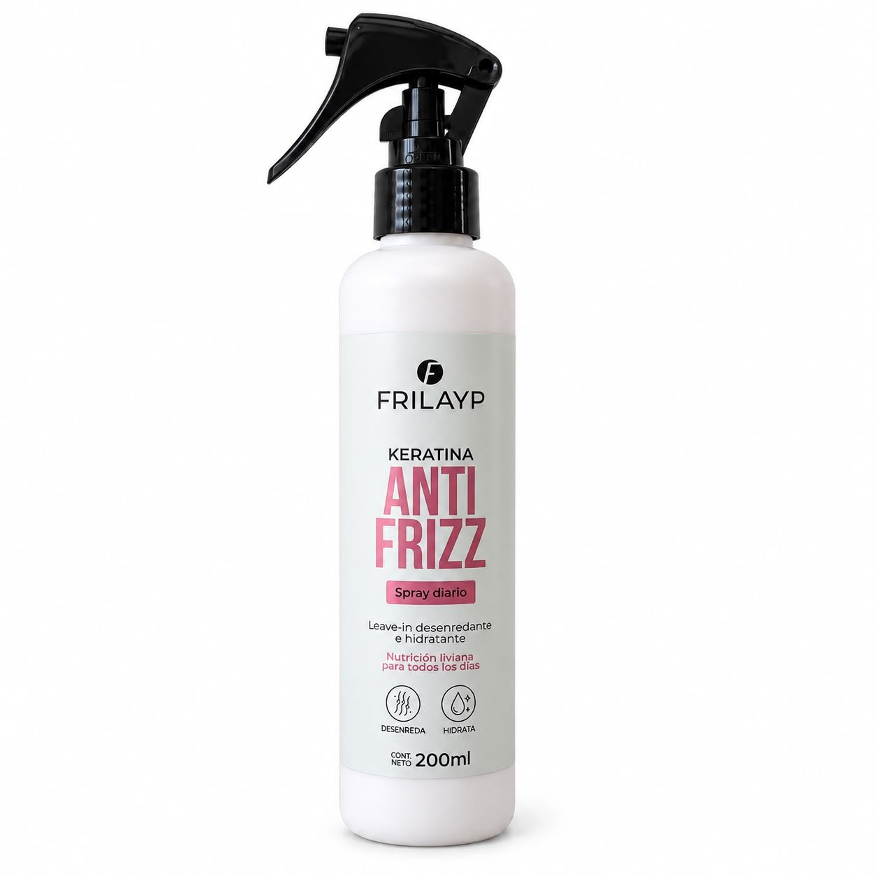 Spray Desenredante e Hidratante Keratina Anti Frizz x 200ml